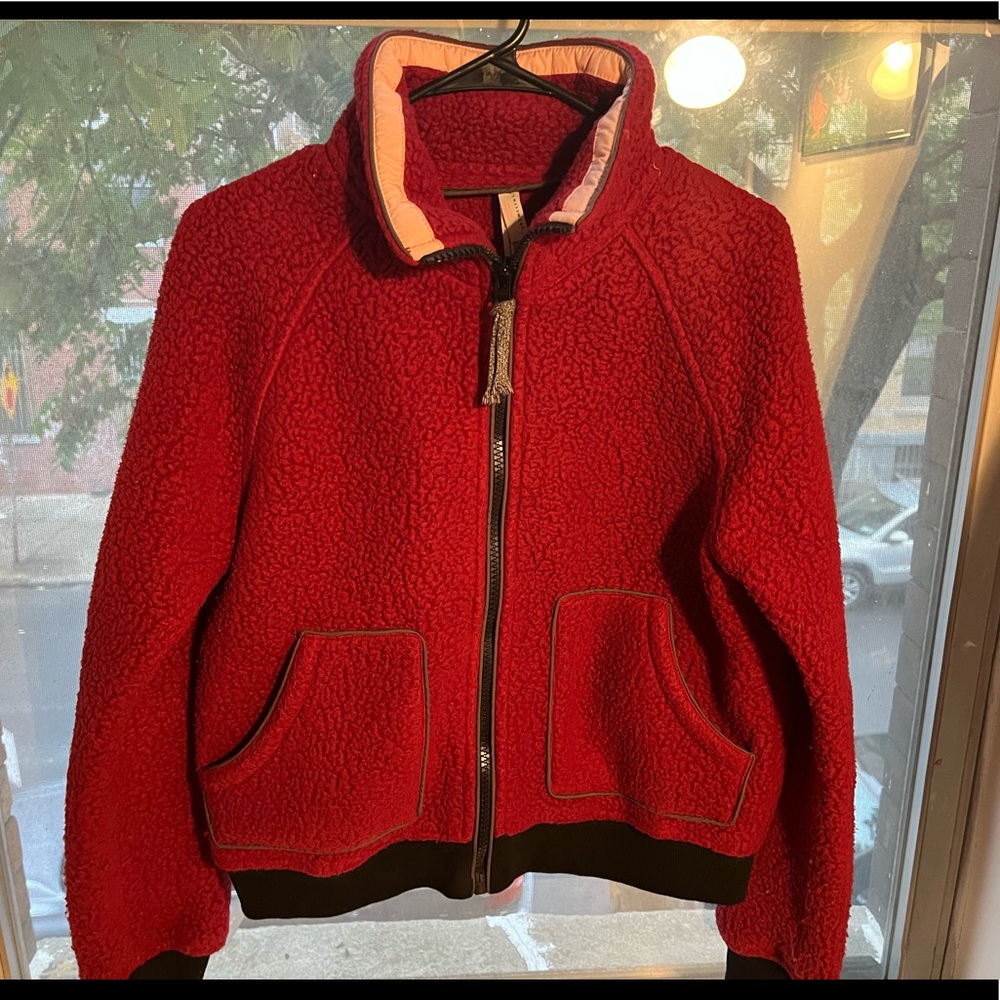 Free People Fleece Bomber Jacket